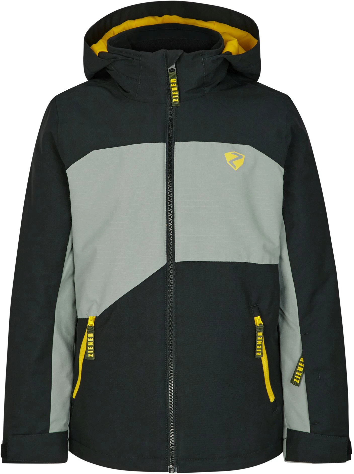 Ziener Anderl Skijakke Børn, Grå/grøn 3 Ziener Anderl Skijakke Børn, Grå/grøn