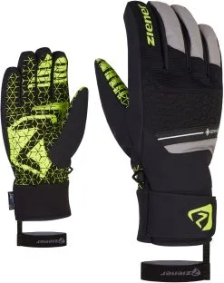 Ziener Granit GTX AW Alpine Skiing Handsker, Sort/gul