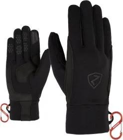 Ziener Gusty Touch Handsker Til Bjergbestigning, Sort/gr&aring;