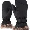Ziener Kem Handsker Damer, Sort/brun 2 Ziener Kem Handsker Damer, Sort/brun -Campingtøj Butik ziener kem mittens women black stru 1